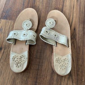 Jack Rogers Hamptons Platinum Sandal